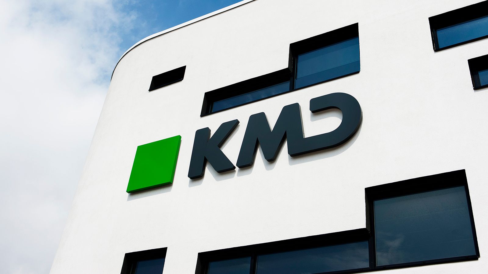 KMD logo on office building