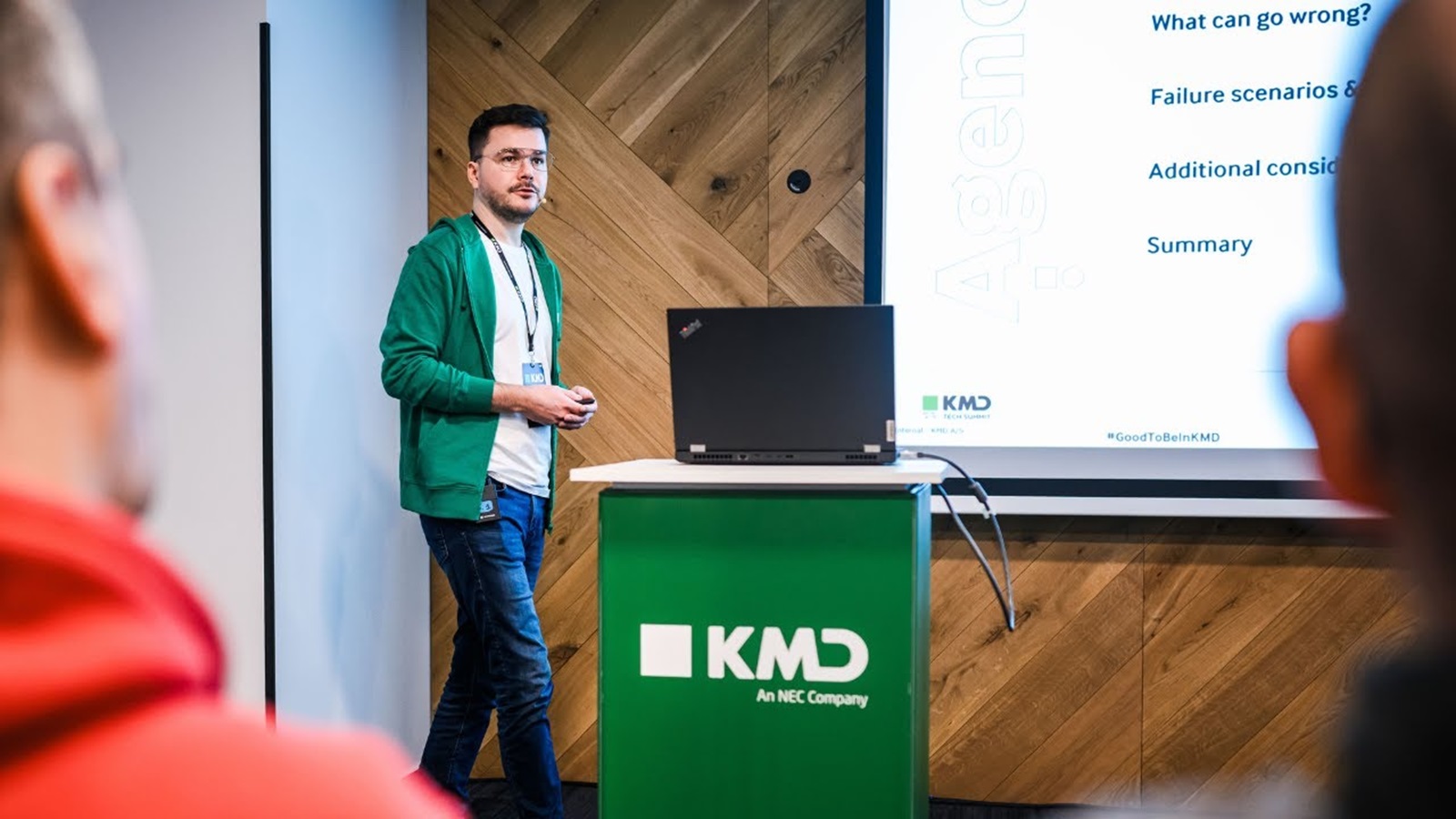 Jakub Piwko speaking at KMD Tech Summit 2023