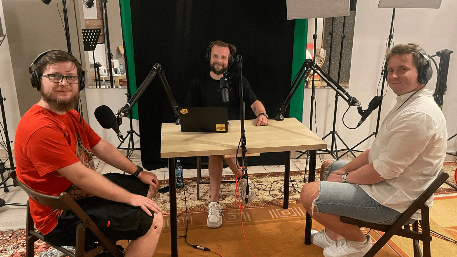 Roman and Pawel in KMD TECH TALKS podcast studio