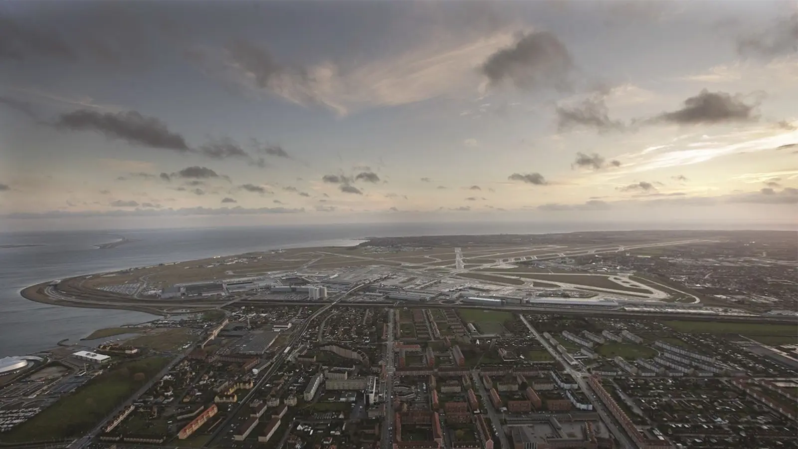 Udsigt over Københavns lufthavn Kastrup